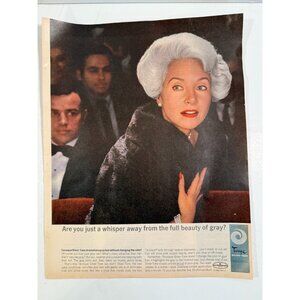 Vintage 1962 Tecnique Color Conditioner Silver Hair Woman Advertisement Print Ad